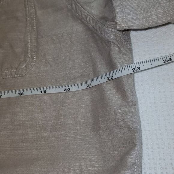 The North Face Tan Cadual Button Down Long Sleeve Pocketed Sz. L Shirt - Picture 9 of 10